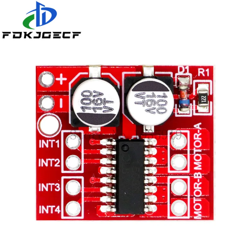 Mini L298N Treiberplatine Modul L298N Schrittmotor Smart Car Roboter Steckbrett Peltier High Power DC Motor