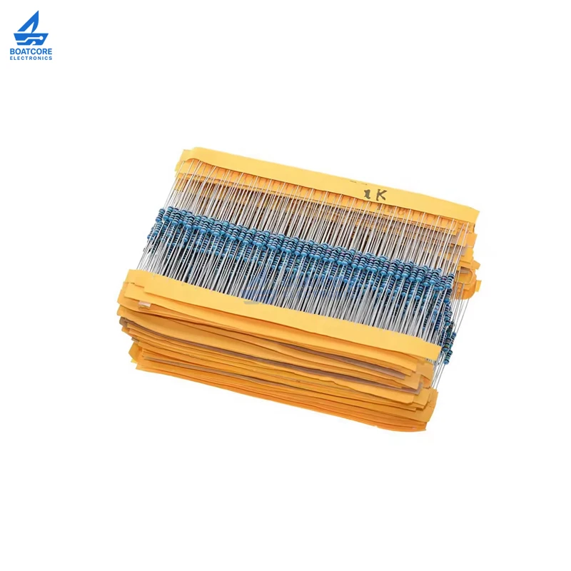1/4W 1% Metallschichtwiderstände Sortiertes Kit 0Ω-10MΩ (100 Stück) – Bild 5