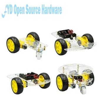 Vermeidungs-Tracking-Motor Smart-Roboter-Auto-Chassis-Kit Geschwindigkeits-Encoder Batteriekasten 2WD