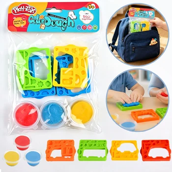 Kinder-Modelliermasse-Set mit Fahrzeugmotiven, DIY Weiche Knetmasse zum Formen, Lernspielzeug für Schule