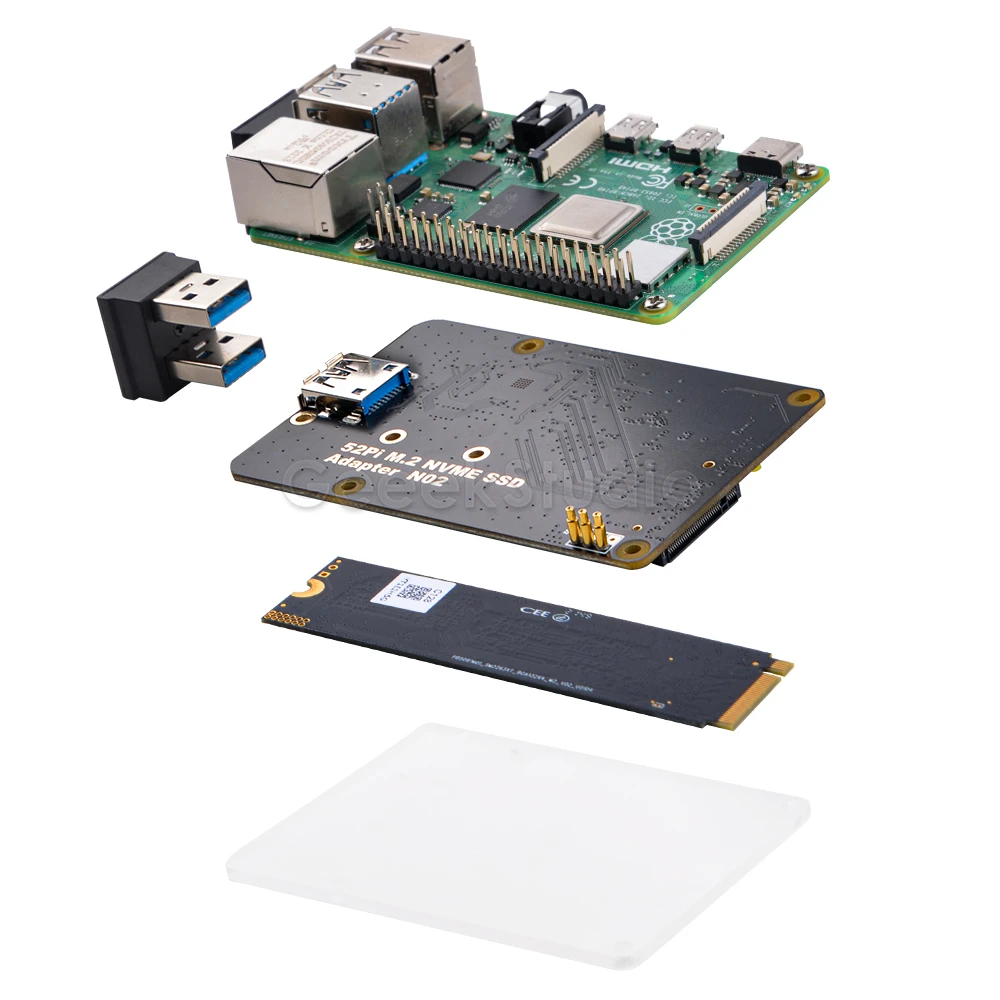 M.2 NVME SSD-Erweiterungsadapterplatine für Raspberry Pi 4 Modell B – Bild 4