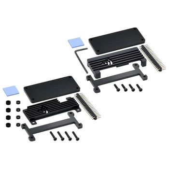 Raspberry Pi Zero 2 W Aluminiumgehäuse + Stiftleiste-Schraubendreher Passives Kühlgehäuse für Raspberry Pi