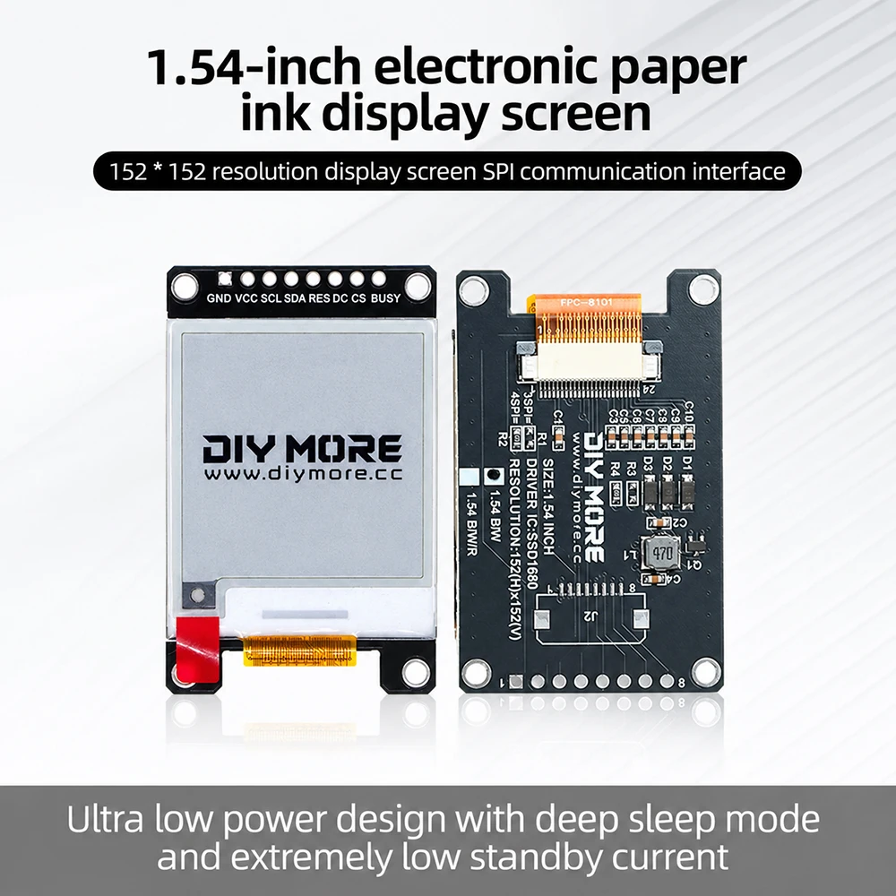 E-Paper-Display EPD E-Ink-Bildschirm 1,54 Zoll SSD1680 SPI – Bild 5