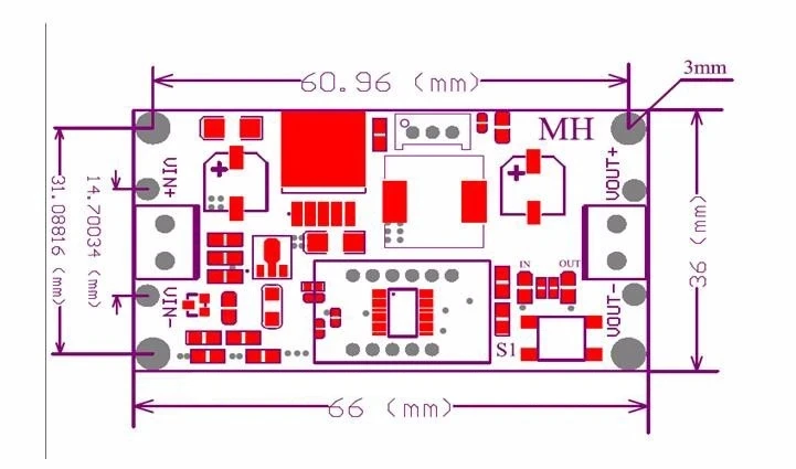 LM2596 LM2596S Stromversorgungsmodul + LED-Voltmeter DC-DC – Bild 4
