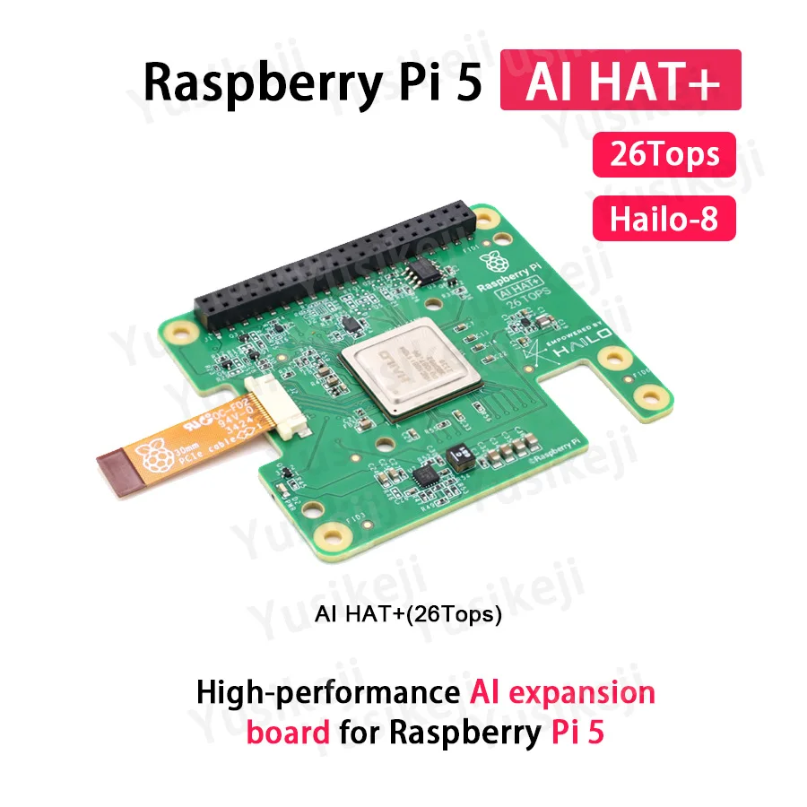 Raspberry Pi 5 AI HAT+ Erweiterungsplatine 13 Tops 26 Tops M.2 HAT+ – Bild 4