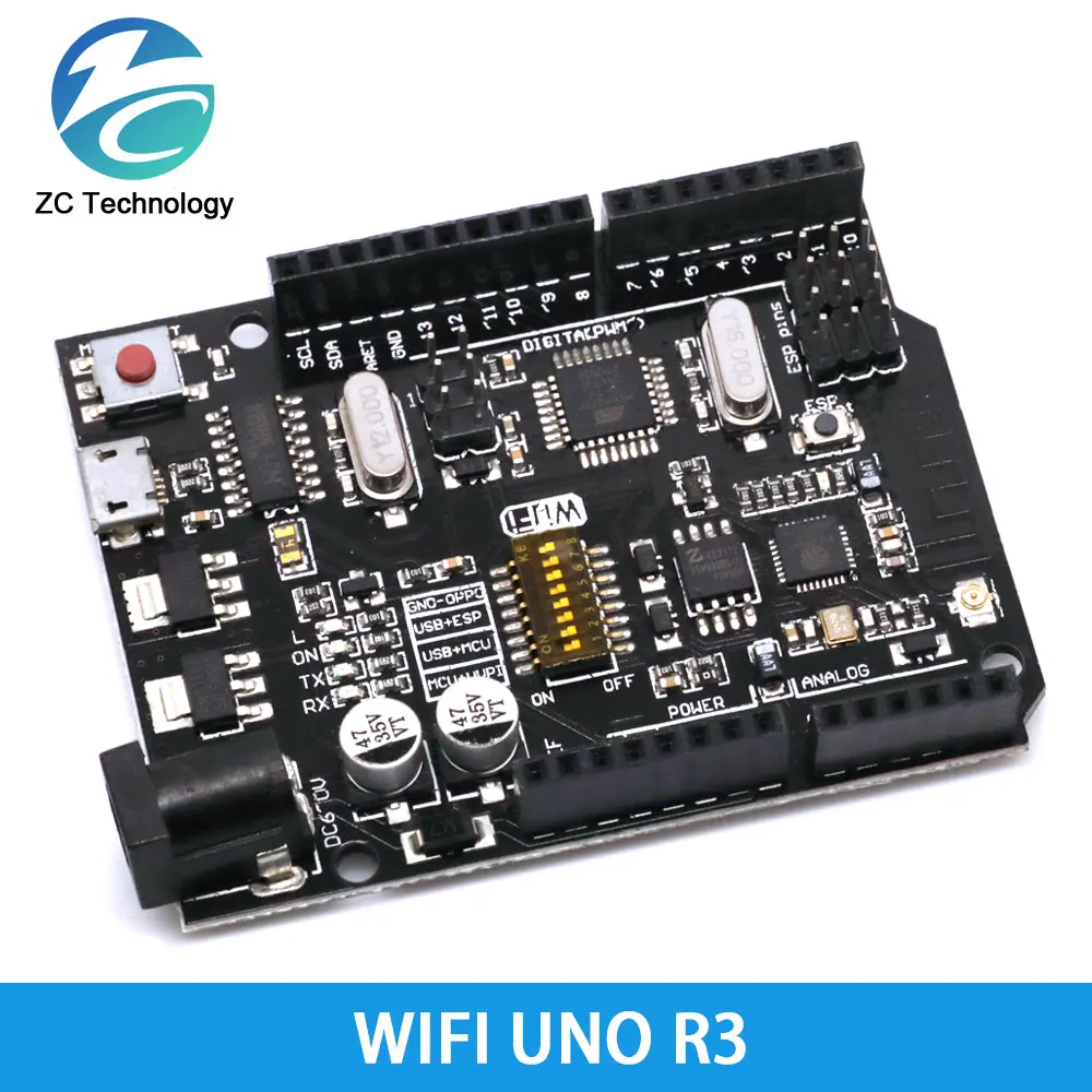 UNO + WiFi R3 ATmega328P + ESP8266 CH340 (32Mb speicher) 6V-9V USB-TTL CH340G Für Arduino NodeMCU WeMos Eine