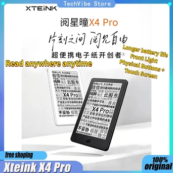 XTEINK X4 Pro V2 Globale Version E-Ink Lesegerät mit Touchscreen und Frontbeleuchtung, Tragbarer Augenschutz