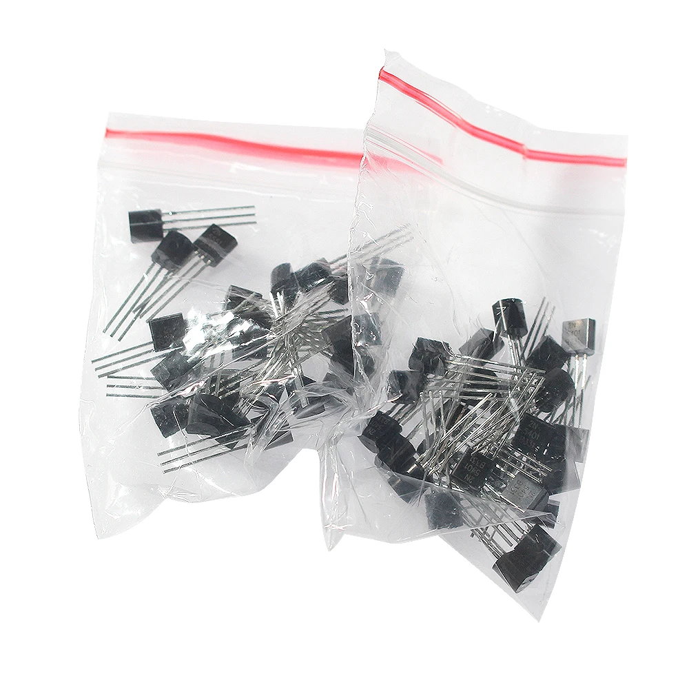 2 n5551 2 n5401 npn-Transistor-Set, auf-92 Schalttransistoren-Kit für elektronische Komponenten (50 Stück)