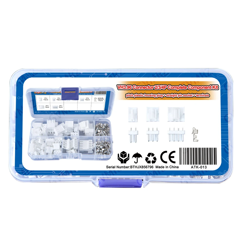 Box JST VH3.96-Pin-Steckverbinder 2/3/4-Pin JST VH 3,96 mm (120 Stück) – Bild 4