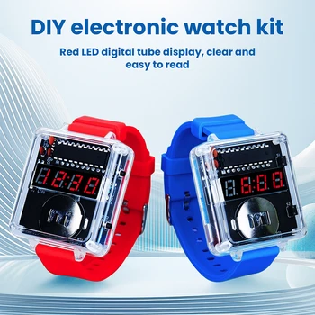DIY elektronisches Uhren-Set, 0,28 Zoll LED-Digitalröhre, kreatives Uhren-Löt-Set, Mikrocontroller-Uhren-Set