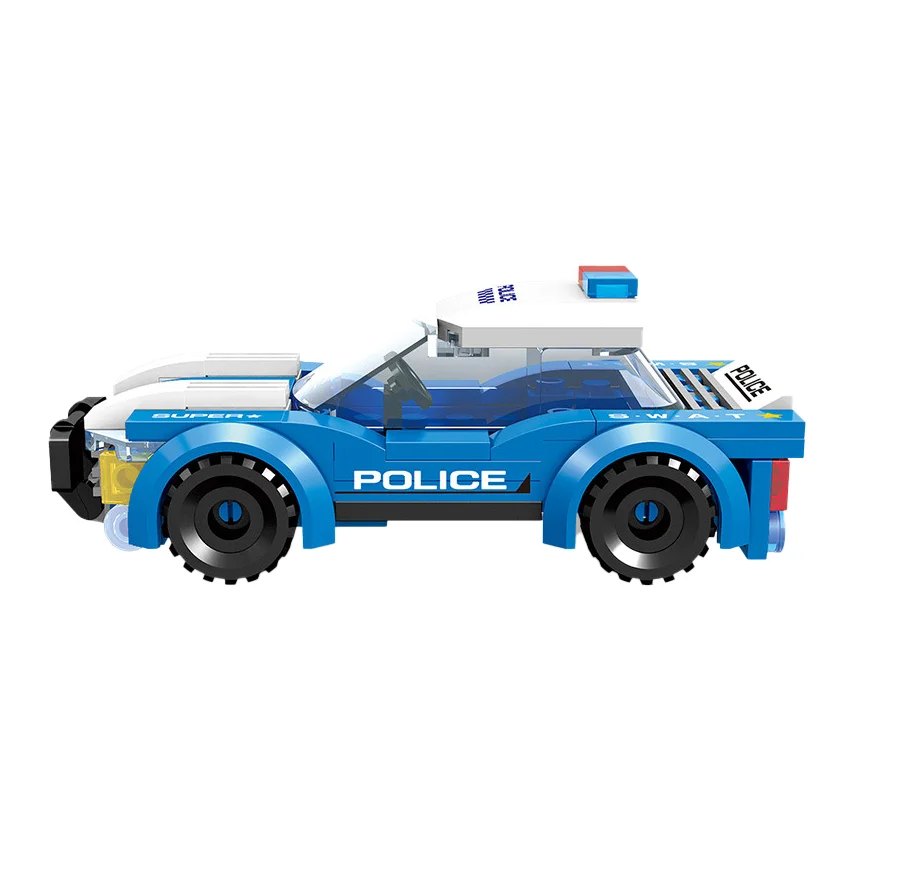 DIY Baustein Polizeiauto Spielzeugset Kreatives pädagogisches – Bild 4