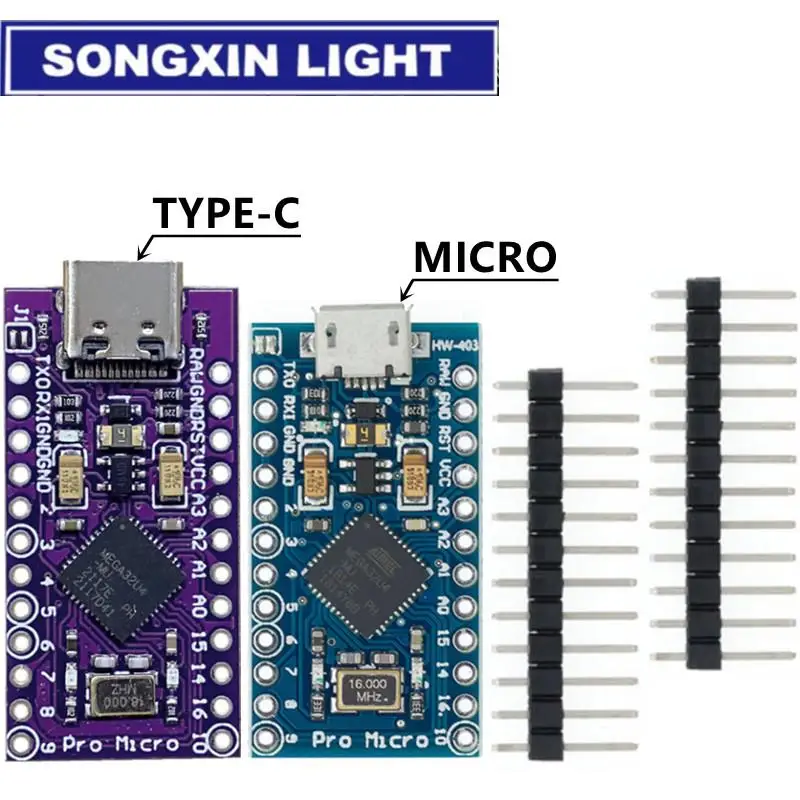 MICRO/TYPE-C USB ATMEGA32U4 Modul 5V 16MHz Board Für Arduino – Bild 6