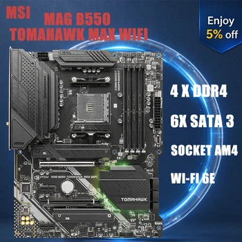 MSI MAG B550 TOMAHAWK MAX WIFI Motherboard DDR4 Unterstützt AM4 Ryzen 5 5500 5600 7 5700X3D 5 5600G 3600X CPU