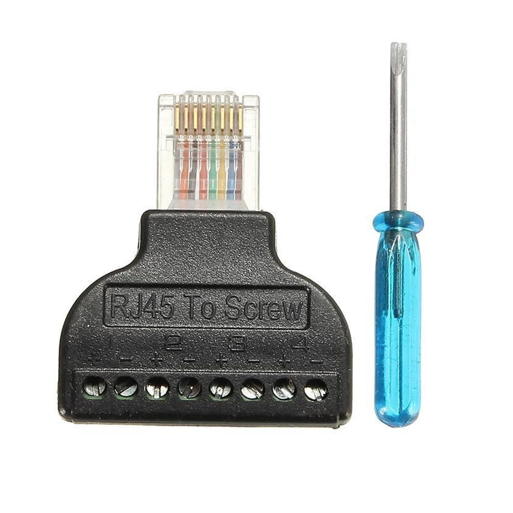 RJ45 auf Schraubklemmenblock 8-Pin-Stecker Ethernet RJ45 Stecker – Bild 6