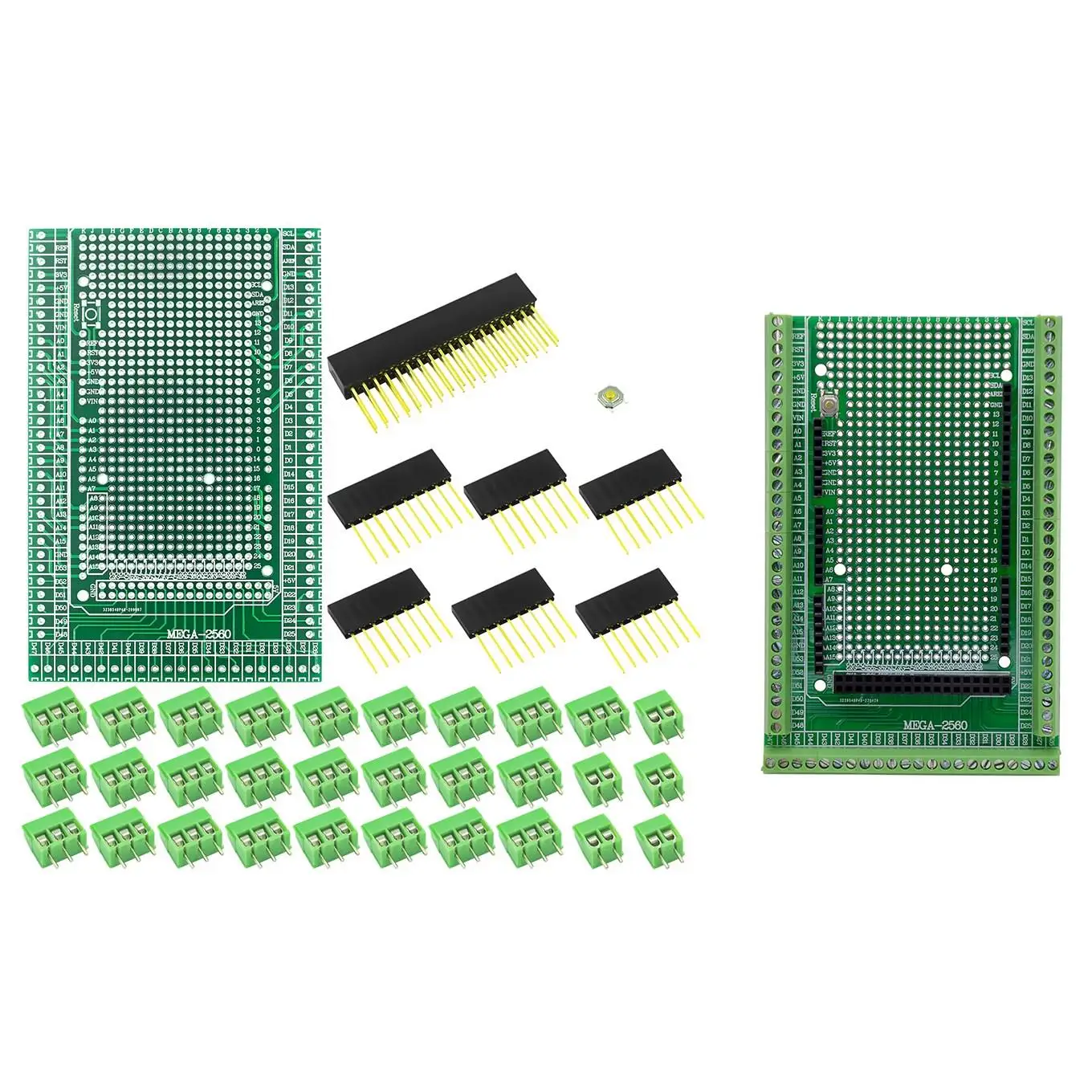 Doppelseitiges PCB-Prototyp-Schraubklemmenblock-Schildplatinen-Kit für Arduino MEGA-2560
