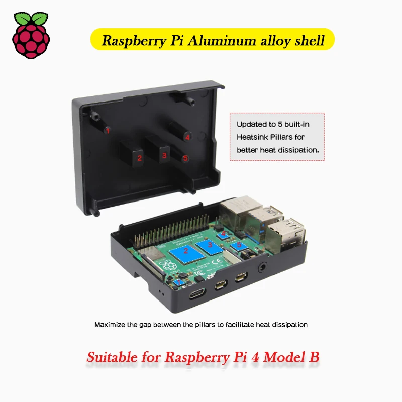 Raspberry Pi 4. Generation Raspberry Pi 4 Modell B Passive Kühlung – Bild 2