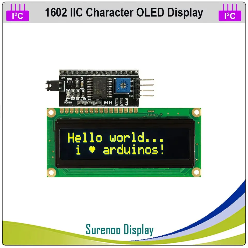 Echtes OLED-Display, IIC/I2C/TWI 1602 162 16*2 LCD-Modul mit seriellem – Bild 6