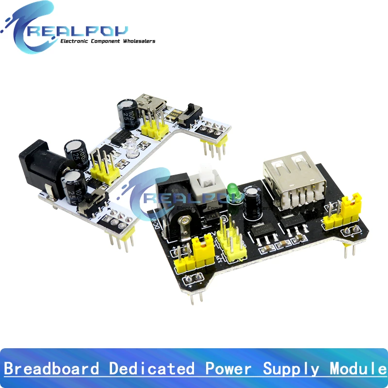 MB102 Breadboard Spezielles Netzteilmodul Mini USB Schwarz Weiß 2-Wege 3,3 V 5 V MB-102 lötfreies Breadboard