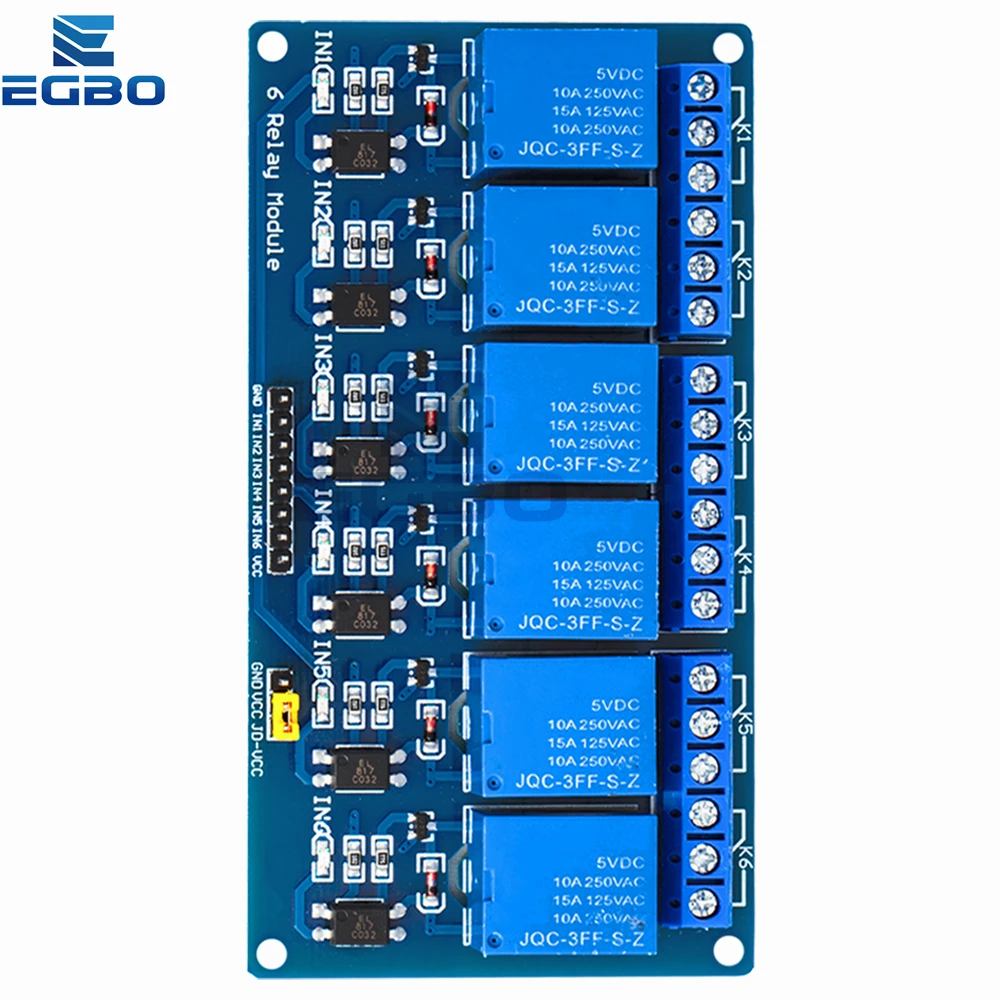 5V 12V 1 2 4 8 Kanal Relaismodul mit Optokoppler. Relaisausgang 1 2 4 – Bild 4