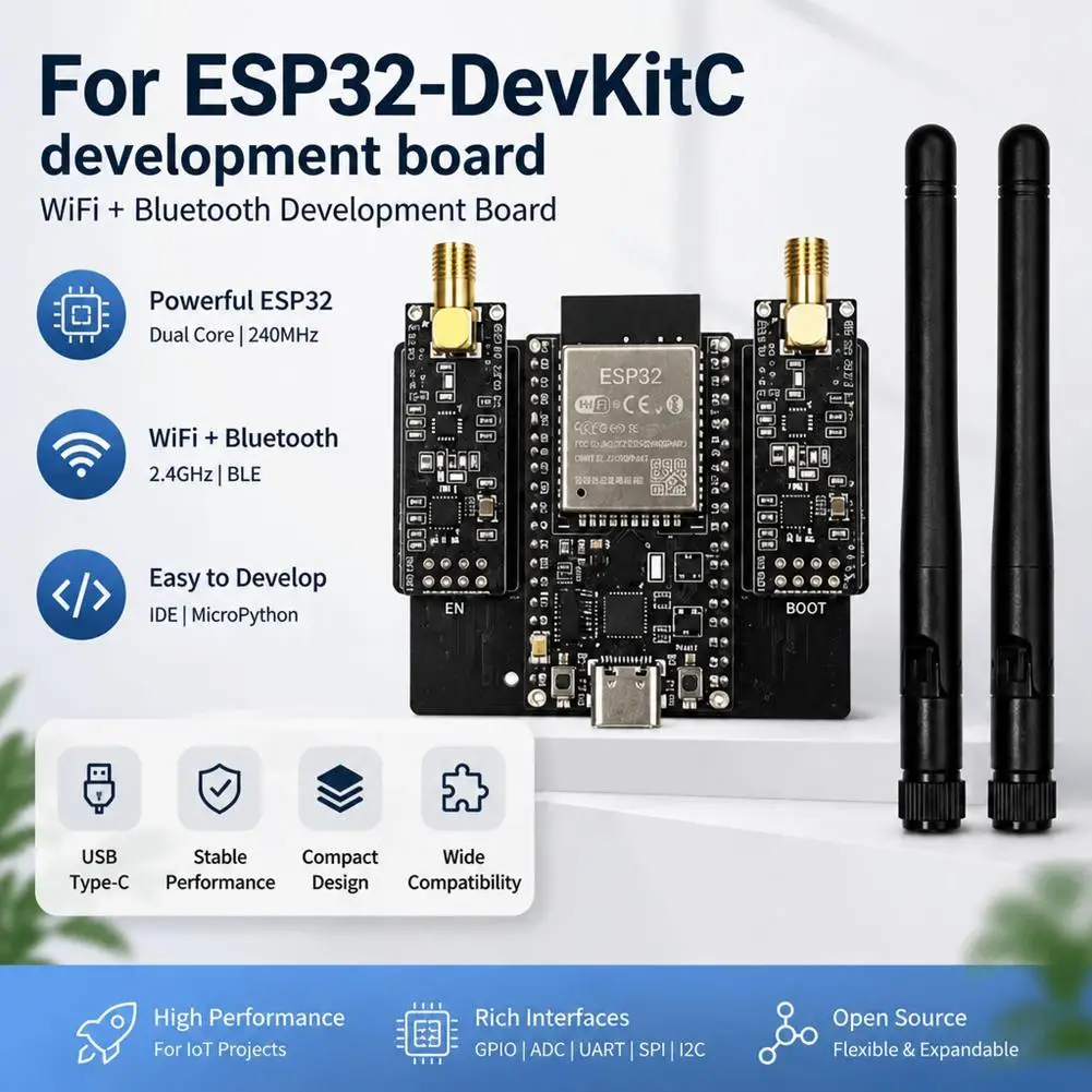 ESP32 DevKitC Entwicklungsboard mit NRF24L01 2,4GHz Funkmodul, Unterstützt Bluetooth für IoT-Projekte