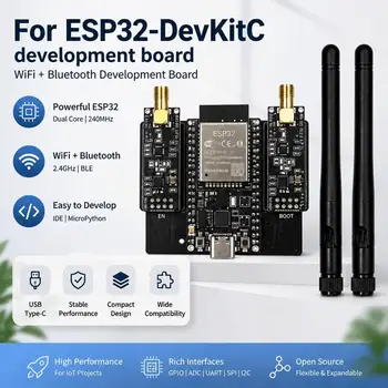 ESP32 DevKitC Entwicklungsboard mit NRF24L01 2,4GHz Funkmodul, Unterstützt Bluetooth für IoT-Projekte