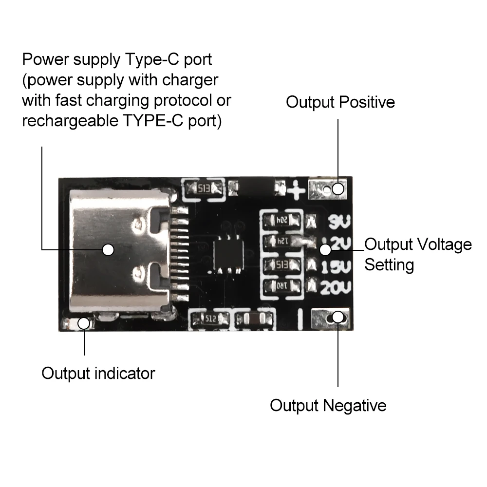 USB-C PD Trigger-Board-Modul PD/QC Decoy-Board Schnellladung USB Typ-C – Bild 5