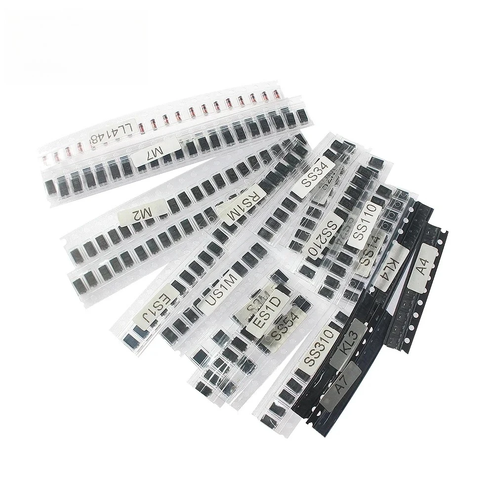SMD Diode Assorted Kit M1 M4 M7 RS1M SS14 SS24 RS1M US1M (260 Stück) – Bild 2