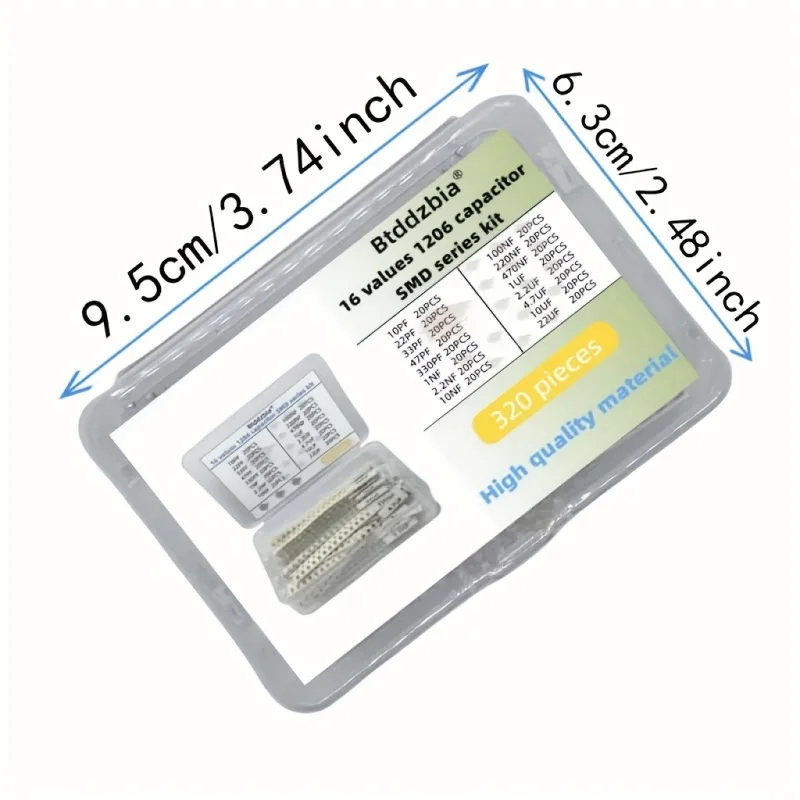 (Industrielle SMD-Kondensator-Komponenten) 320-teiliges 1206 – Bild 4