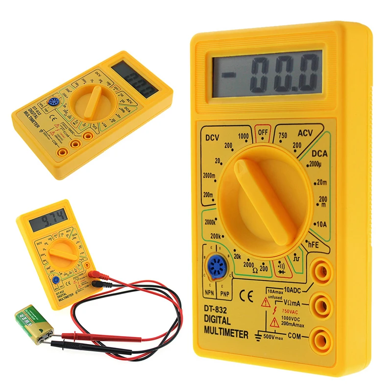 Professionelles DT832 Digitalmultimeter LCD für Voltmeter Amperemeter – Bild 5