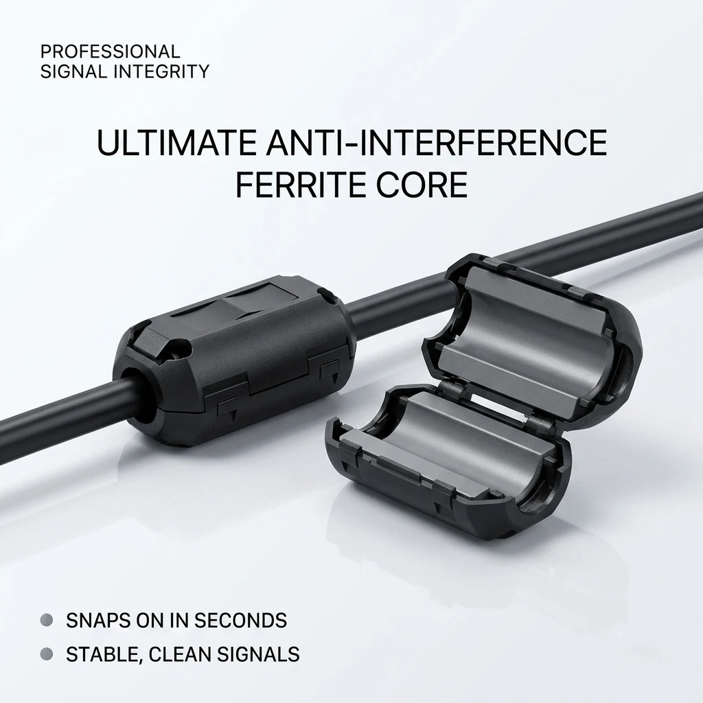 Clip-on Ferritkern-Ringperlen 3,5-15mm EMI RFI Störfilter Snap-Kabelclip Drossel für schwarze