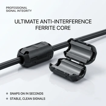 Clip-on Ferritkern-Ringperlen 3,5-15mm EMI RFI Störfilter Snap-Kabelclip Drossel für schwarze