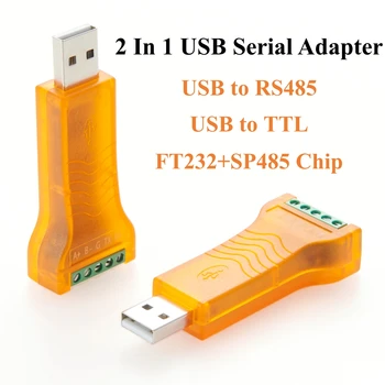 2-in-1 USB zu RS485 TTL 3,3V 5V Serieller Konverter FTDI FT232 USB COM-Port Adapter mit 5-Pin-Klemmenblock