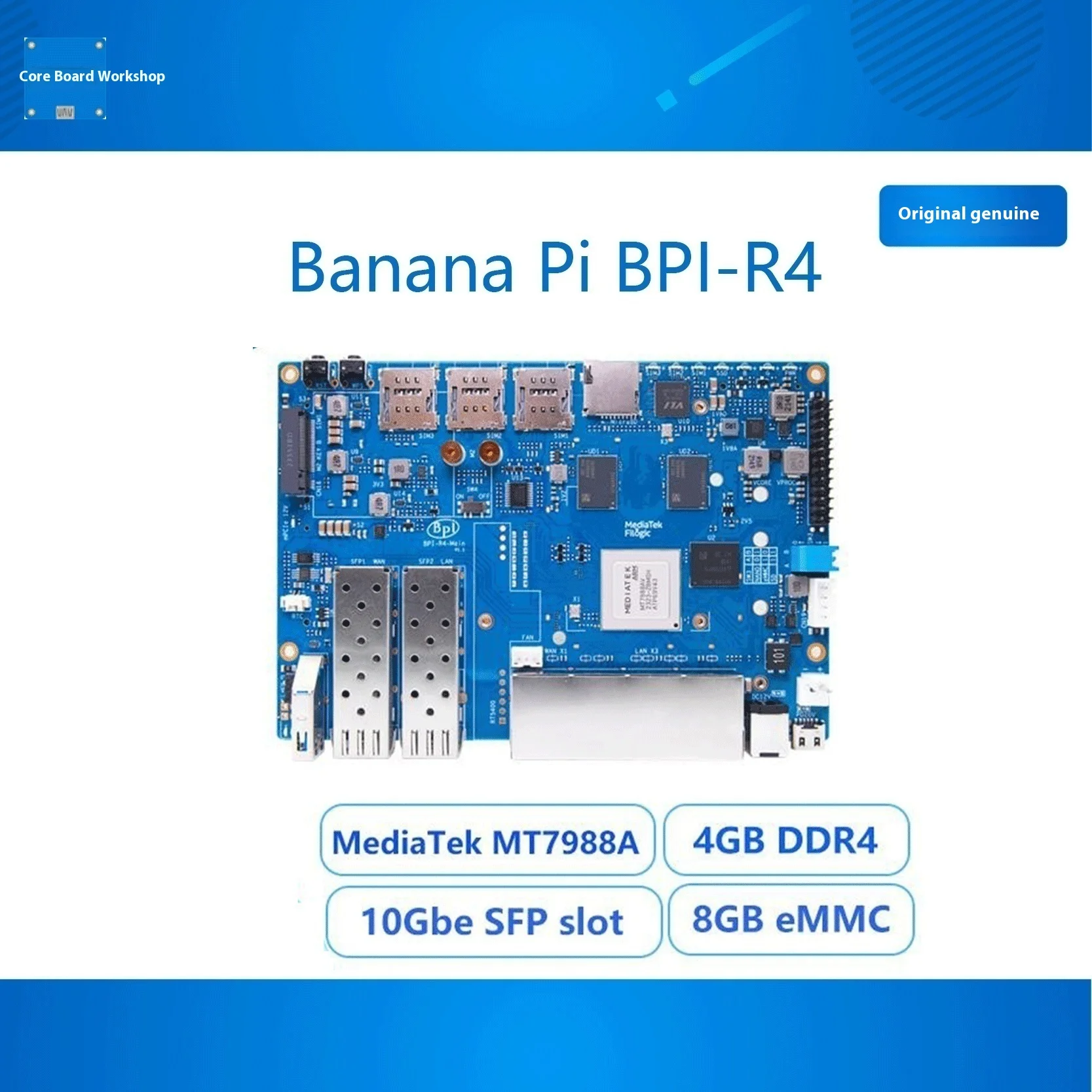 Hochleistungs-Entwicklungsboard Banana Pi BPI-R4, unterstützt 2 SFPs