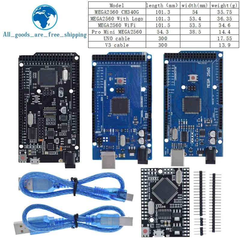 TZT Mega2560 ATMEGA16U2 / Pro Mini MEGA 2560 Mega + WiFi R3 ATmega2560 – Bild 6
