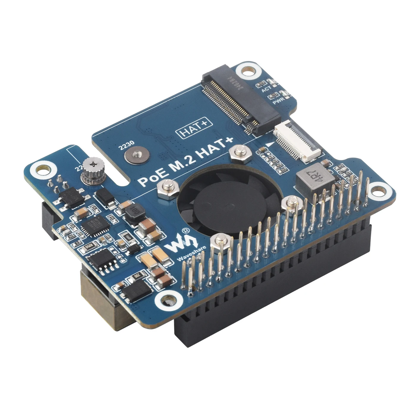 5V PI5 PoE HAT NVMe SSD Erweiterungsplatine für RPI RasPi Raspberry Pi – Bild 2