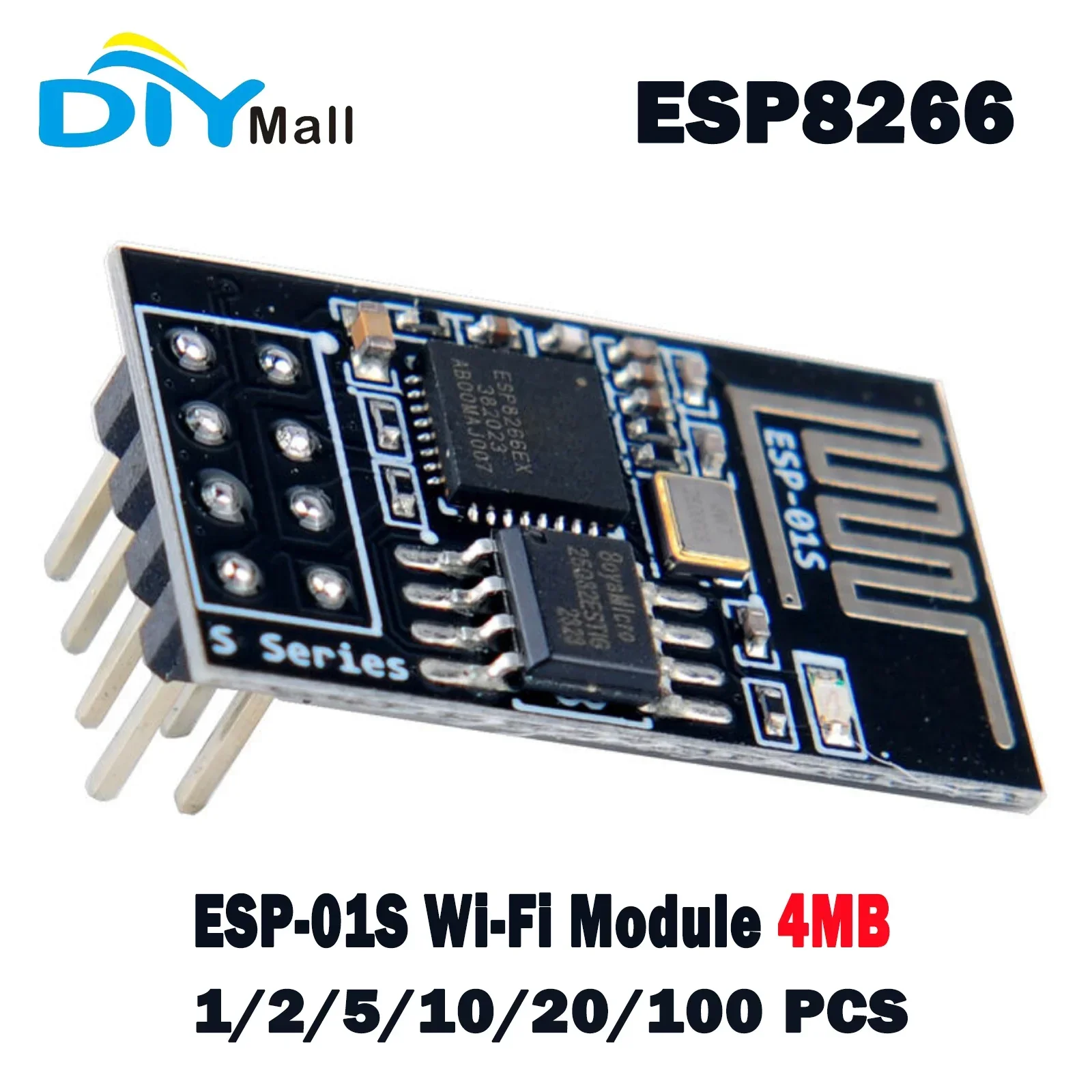 ESP-01S ESP8266 WiFi Wireless Serial Transceiver Modul 4 MB Flash 3,3 V Wi-Fi Modul Kompatibel mit Ar-duino
