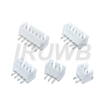 2P 3P 4P 5P 6P 2,54mm XH2.54 Rechtwinkliger Stiftleisten-Steckverbinder XH für PCB JST (50 Stück)