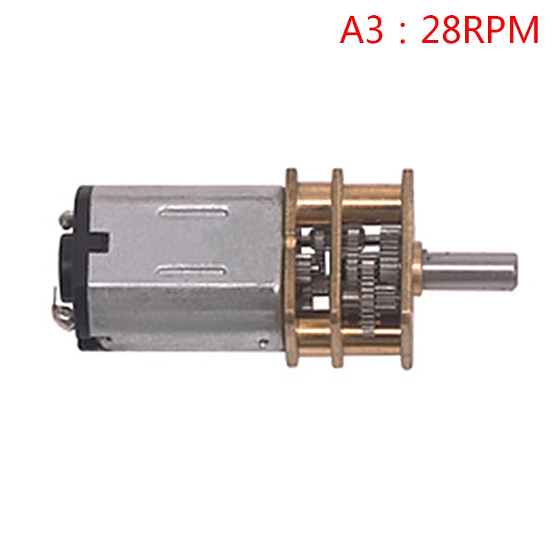 Mini N20 Getriebemotor DC 3V-12V langsame Geschwindigkeit Vollmetallgetriebe Untersetzungsgetriebe