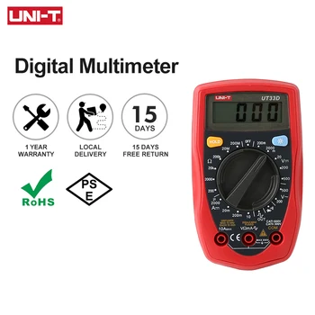 UNI-T UT33D Taschenmultimeter Digital Professional AC DC Amperemeter Voltmeter Widerstandstester Multimeter