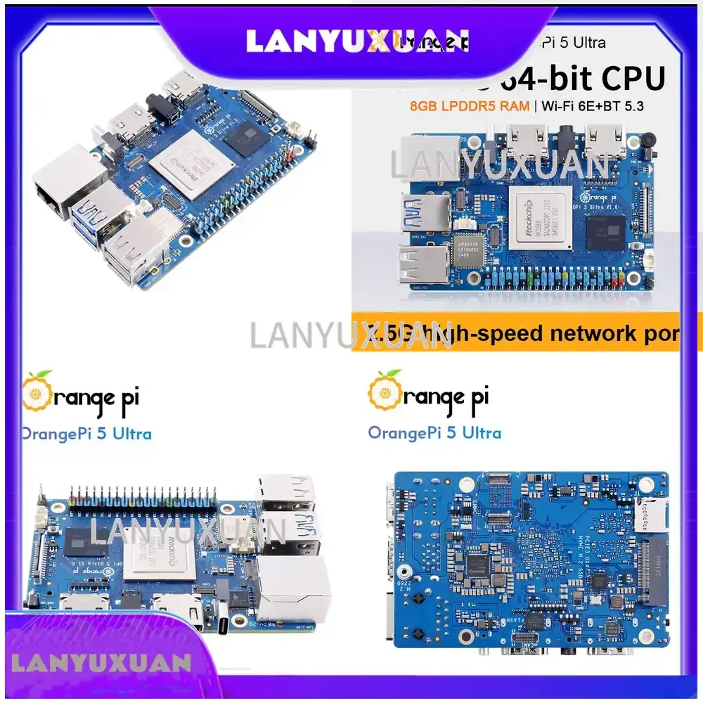 Orange Pi 5 Ultra 8GB 16GB RAM RK3588 DDR5 Einplatinen-Computer für Orange Pi 5 Ultra WiFi Bluetooth M2 SSD