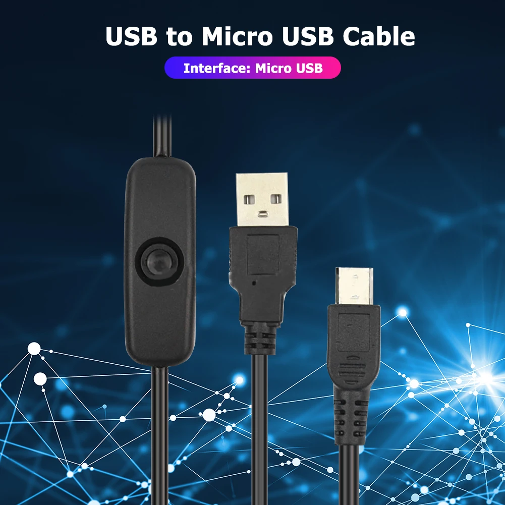 USB-auf-Micro-USB-Kabel mit Ein-/Aus-Schalter, Ladegerät, Netzkabel – Bild 5