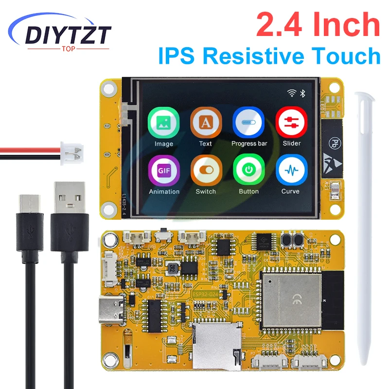 DIYTZT ESP32 LVGL WLAN- und Bluetooth-Entwicklungsboard 2,4 Zoll LCD – Bild 6
