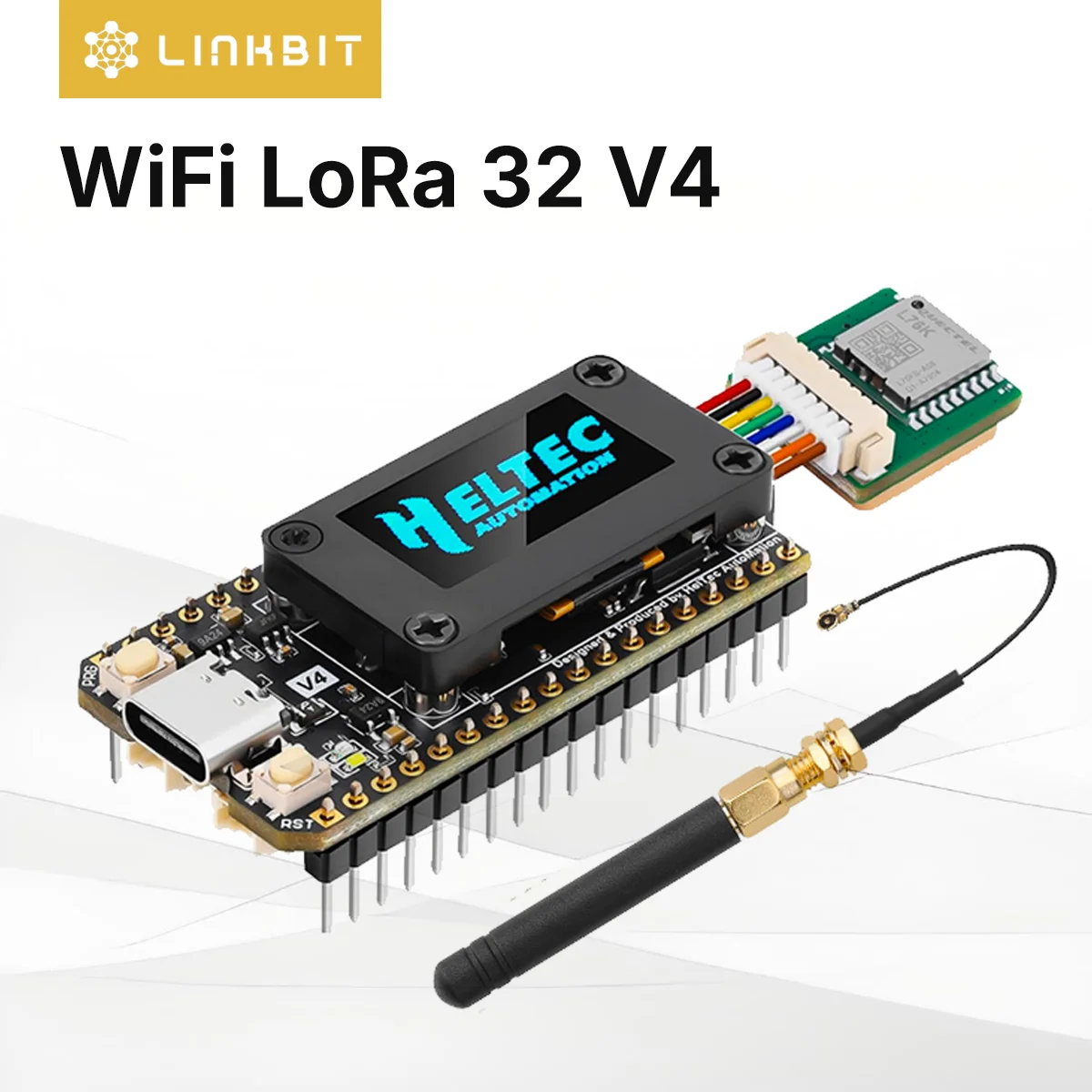 Heltec V4 OLED Solarbetriebenes LoRa 32 Entwicklungsboard ESP32-S3 SX1262 WiFi Bluetooth PSRAM 16MB