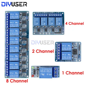 DIYUSER 5V 1 2 4 8 Kanal Relaismodul mit Optokoppler. Relais-Ausgangsmodul mit 1, 2, 4, 8 Kanälen