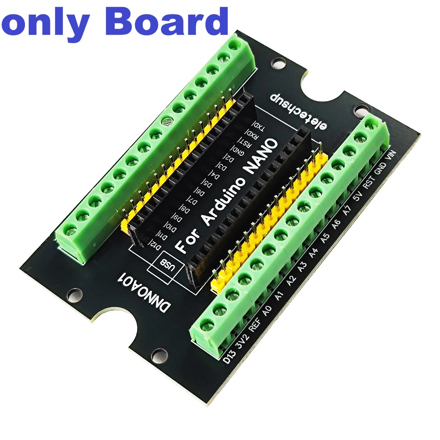3,96 mm Schraubklemmenblock-Adaptermodul NANO V3.0 DIN35 C45 DIN-Schienen-Erweiterungsplatine für Arduino Open