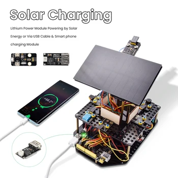 Keyestudio Smart Solar Tracker System Acryl Tracking Starter Kit für Arduino STEM Programmierung Kit Handy