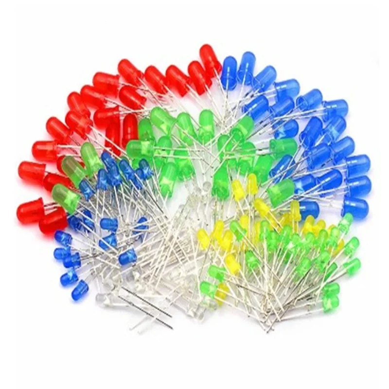 5 Farben F3 3MM Runde LED-Sortiment-Kollektion Ultra Helle (100 Stück) – Bild 4