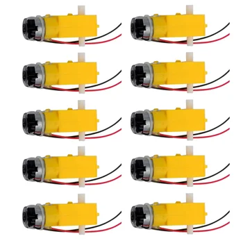 TT Getriebemotor 200 U/min 3-6V DC mit 65mm Rädern für Arduino Roboter-Auto im Maßstab 1:48