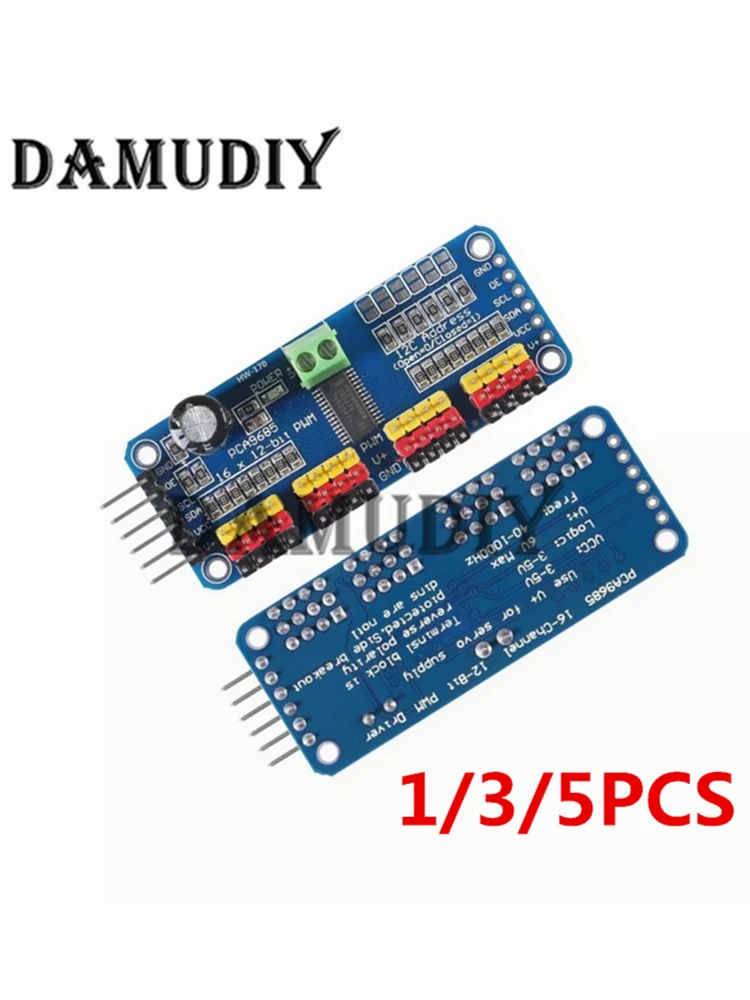 PCA9685 16-Kanal 12-Bit-PWM-Servomotortreiber I2C-Modul Roboter – Bild 6