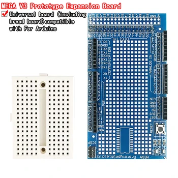 MEGA 2560 R3 Proto Prototype Shield V3.0 Erweiterungs-Entwicklungsplatine + Mini-PCB-Steckbrett 170